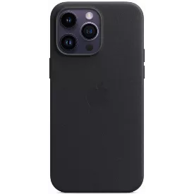 Чехол Apple iPhone 14 Pro Leather MagSafe, темная ночь